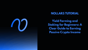 a blue and black background with text